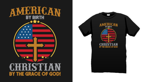 American Christian Cross T Shirt Vector Guide
