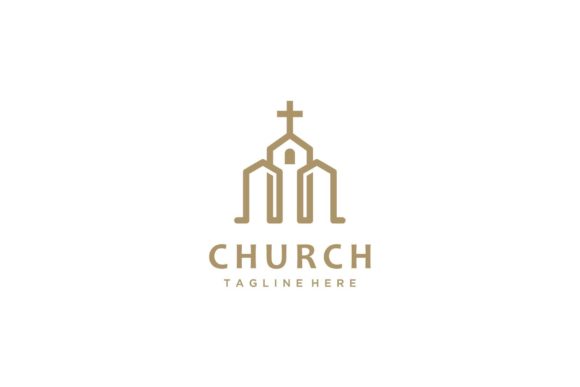 Christian Church Cross Gospel Line Art