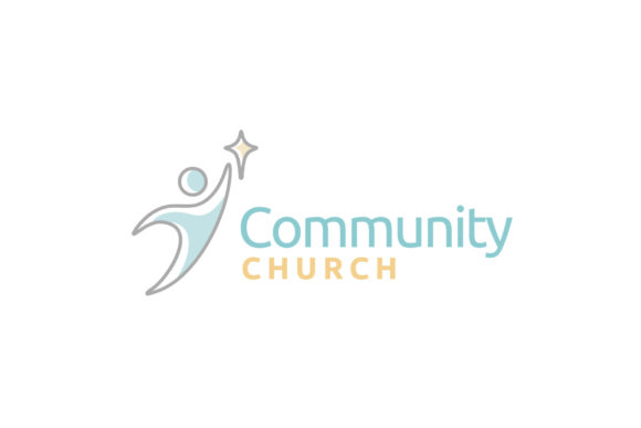 Human Christian Cross Star Church Logo
