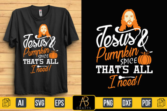 Jesus and Pumpkin Spice Typography Shirt: A Thoughtful Blend