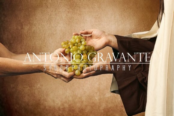Jesus Gives Grapes to a Beggar