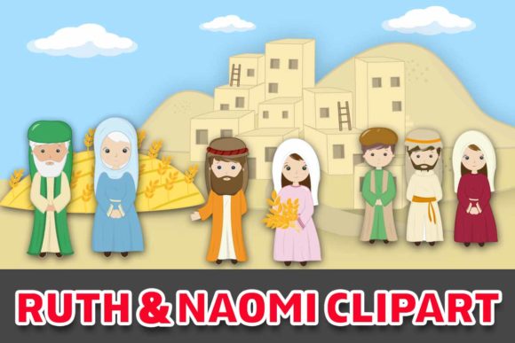Visual Storytelling with Ruth and Naomi Christian Clipart